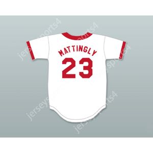 DON MATTINGLY 23 SPRINGFIELD PLANTA DE ENERGÍA NUCLEAR EQUIPO DE SOFTBOL JERSEY DE BÉISBOL Top cosido