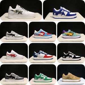 Bapestasss SK8 Schoenen Heren Designer Casual Schoenen Laag voor heren Sneakers Lakleer Nigo Bathing Apes Wit Camouflage Skateboarden joggen Sport Ster Trainers