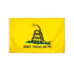 Don't Tread On Me Gadsden Bandiera Decorazione Intera Alta Qualità 90x150cm 3x5fts Pronto per la Spedizione Stock 100% Poliestere248J