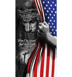 Don039T wees bang, heb gewoon vertrouwen Amerikaans Jezus christelijke vlaggen 3x5 dubbelzijdig 150x90cm hangende nationale festival drop 1385221