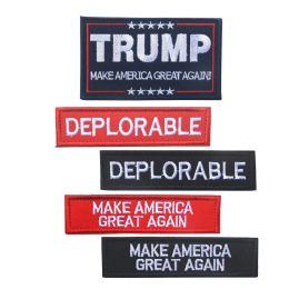 Donald Trump 2024 Patchs de broderie Badge Patch Emblèmes Brassards tactiques Vêtements Accessoiresb Patchs 0126