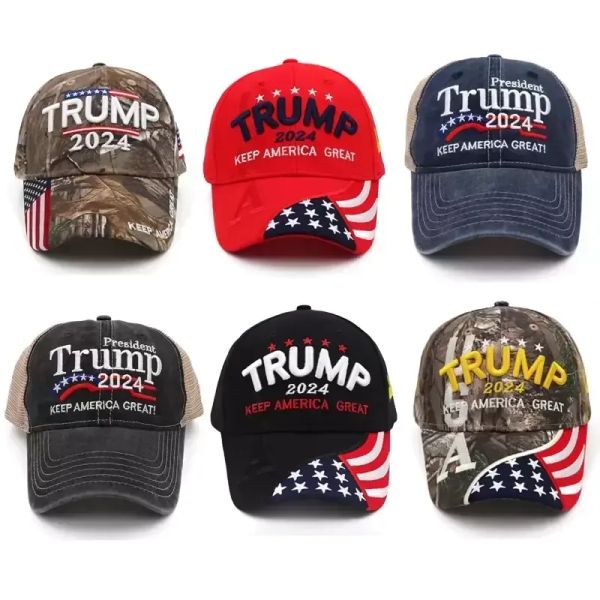 Donald Trump 2024 MAGA HAT CAP Baseball Camo USA Kag Make Keep America à nouveau à nouveau Snapback Président Hat 0411