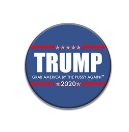 Donald Trump Broche Pins 2020 Amérique du Président Election Metal Badges Armband Broches rondes pour Coat Party Decoration Favor GGA3450-2
