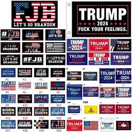 Banderas de Donald Trump 3x5 pies 2024 Haga que Estados Unidos sea una gran bandera de Florida Desantis El presidente de EE. UU. Trump ganó 90x150 cm Banderas de pancarta 0712