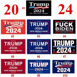 Drapeaux Donald Trump 3x5 pieds 2024, drapeau de réélection Take America Back avec œillets en laiton, bannière patriotique de décoration intérieure et extérieure, vente en gros