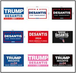 Donald Trump vlaggen 3x5ft 2024 Make America Great Florida Desantis Flag USA President Trump 90x150cm Banner Flags45335599