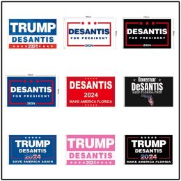 Donald Trump Drapeaux 3x5ft 2024 Make America Great Florida Desantis Drapeau USA Président Trump 90x150cm Bannière Drapeaux En Gros