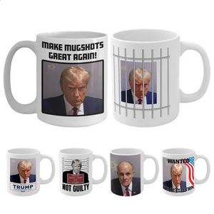 Donald Trump Picture Coffee Tazas Ceramic Cup Creative Presente Suministros de regalos de Drinkware únicos 240407