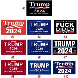 Donald Trump President Garden Flags 3x5 ft 2024 Herverkiezing Take America Back Flag met messing doorvoertules Patriotische buitenbanne Decoratie Banner 115 2024