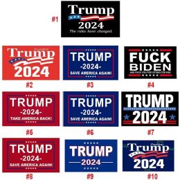 Donald Trump President Garden Flags 3x5 ft 2024 Herverkozen Take America Back Vlag met Messing Grommets Patriottische Outdoor Indoor Decoratie Banner