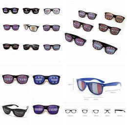 Donald Trump Lunettes de soleil 2020 Président américain Élection Fournitures Lunettes de soleil à ongles de riz Lunettes de soleil de sport en plastique Party Favor ZZA2270 200PcsN