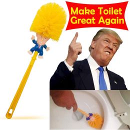 Paquete de papel higiénico con cepillo para inodoro de Donald Trump, mordaza política divertida, novedad, créeme, haz que tu inodoro vuelva a ser genial