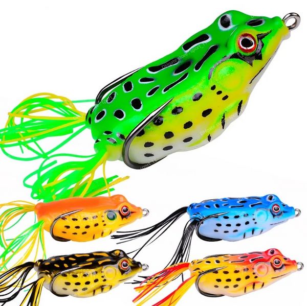 1 Uds 5G 8,5G 13G 17,5G señuelo de rana cebo de tubo suave señuelo de pesca de plástico con anzuelos Topwater Ray Frog Artificial 3D ojos pescaSeñuelos de pesca teléfonos automotrices