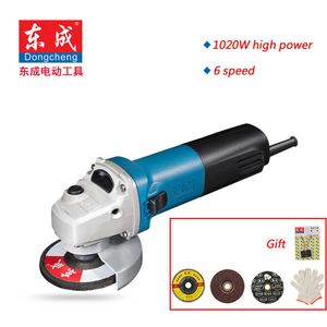 Dongcheng 100 mm variabele 6 Speed ​​Angle Grinder 1020W Disc Grinder 6-Speed-Disc Sander S1M-FF10-100