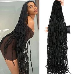 Donghou Faux Locs Crochet Cheveux 24 36 pouces Faux Locks Crochet Traids Curly Hair Softs Locs Meche de Cheveux pour le crochet Braid 240506