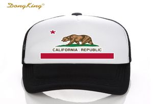Dongking Fashion Trucker Hat California Flag Snapback Mesh Cap Retro California Love Vintage California Republic Bear Top D18110607788419
