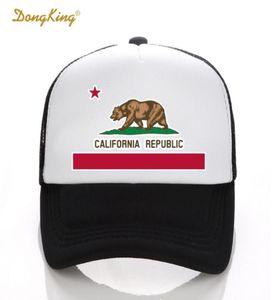Dongking Fashion Trucker Hat California Flag Snapback Mesh Cap Retro California Love Vintage California Republic Bear Top D18110607545353