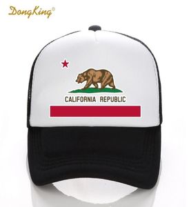 Dongking Fashion Trucker Hat California Flag Snapback Mesh Cap Retro California Love Vintage California Republic Bear Top D18110601781298