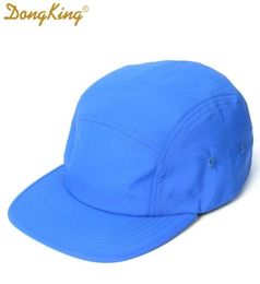 DongKing NUEVO 5 paneles Gorra de béisbol clásica Gorra de béisbol de ala corta Taslon Tela a prueba de salpicaduras Sombrero de secado rápido Bill plano Tamaño grande LJ22131570