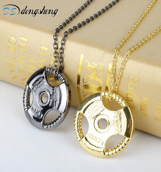 Dongsheng Sports Fitness Jewelry Men Fitness Fitness Collier Pendard Pendre Halkels Body Body Body Body