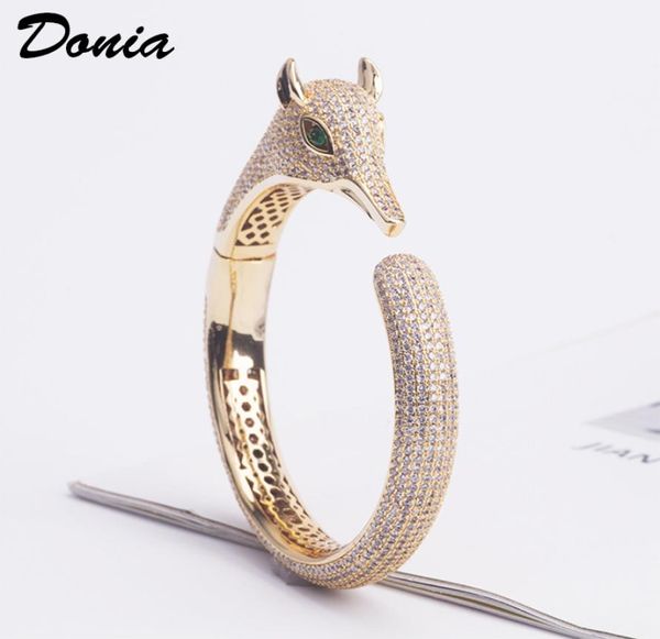 Donia Jewelry Luxury Bangle Party European and American Fashion Fox Copper Copper Microinlaid Zircon Personalité Designer Bracelet GIED5423943