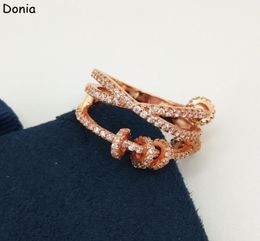 Donia bijoux bague de luxe exagérée activité de la mode européenne et américaine cercle titane microincrusté zircon créateur créatif19817467