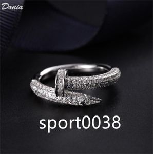 Donia Jewelry Luxury Ring exagérée des ongles de mode européens et américains Titane MicroinLaid Zircon Creative Designer Gifts5100246