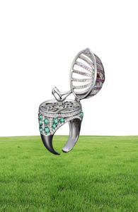 Donia Jewelry Ring Luxury Fashion Cage Copper Microinlaid Zircon Designer creativo Europeo Regalo de mano 85810302655911