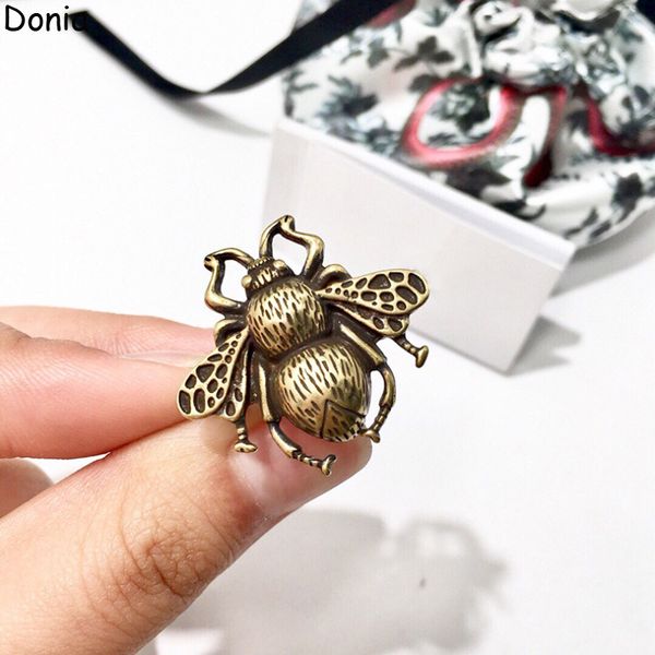 Donia – bague de luxe rétro abeille, bijoux en or ancien, mode européenne et américaine, cadeau de créateur fait à la main