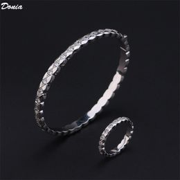 Donia bijoux luxe bracelet fête mode européenne et américaine unique rangée plein diamant miniature incrusté zircone cadeau de designer