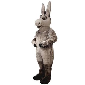 Costume de mascotte d'âne de qualité supérieure, tenues de personnage de dessin animé, robe de carnaval de noël, taille adulte, tenue de fête d'anniversaire en plein air