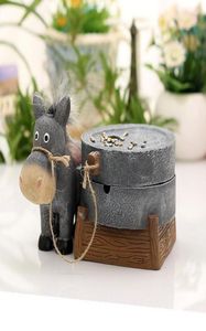 Ezel Trekkar Stenen Molen Miniatuur Fairy Garden Home Huizen Decoratie Mini Craft Micro Landschapsarchitectuur Decor DIY Accessoires6408254