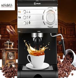 Donlim Huishouden Espresso Coffee Machine Semi-automatische Iltiaanse hogedrukpompstroom Cafe Maker 20Bar 1.5L Milk 110-220-240V7774462