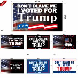 Blame me niet, ik heb gestemd voor Trump 90 * 150 cm banner vlaggen Trump 2024 Flag president Biden Trump vlaggen van verkiezing weer Geweldig 3 * 5 voet DHL schip