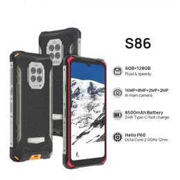 Doogee S86 Teléfono móvil resistente Helio P60 Octa Core 8500mAh Super Battery 6GB + 128GB Bandas de frecuencia global 6.1inches HD + Smartphone