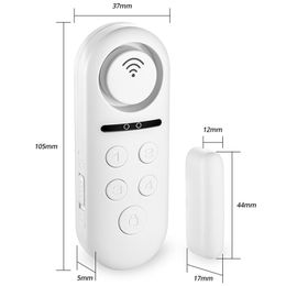 Sistema de alarma de puerta de envío gratuito Control de aplicación Alarma de seguridad para el hogar 120Db Sensor de ventana Contraseña requerida Sistema de seguridad de alerta antirrobo