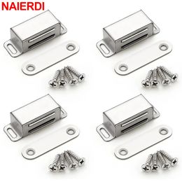 Loquets de porte plus proches NAIERDI 8 Pack loquet magnétique en acier inoxydable argent armoire de cuisine aimant es pour placard Clres 231212