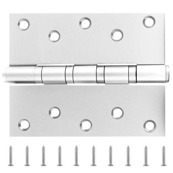 Charnières de porte en acier inoxydable, quincaillerie robuste pour portes pliantes intérieures, charnière silencieuse pour armoire de cuisine, placard, portail, boîte de rangement de meubles en bois, amélioration de l'habitat