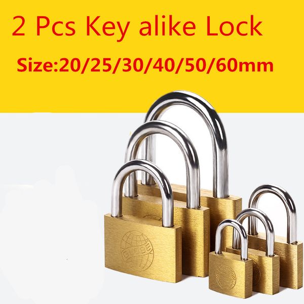 Serrures de porte 2 pièces même clé cadenas en cuivre tête de loup serrure en laiton petites serrures serrures de porte 20mm 25mm 30mm 40mm pas de rouille noyau de serrure comprend 6 clés 230614