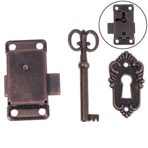 Cerraduras de puerta Cerradura de puerta de hierro antiguo cajón joyería caja de madera armario armario cerradura de puerta llave muebles Hardware 230923