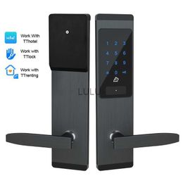 Deursloten Zwart JCBL620 Elektronisch slim digitaal deurslot Bluetooth-app Intelligent combinatieslot Ondersteuning NFC-kaart Gate House HKD230902