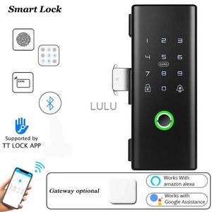 Serrures de porte Bluetooth serrure intelligente porte Wifi Alexa serrure de porte coulissante en verre serrure de porte en bois hôtel serrure d'empreintes digitales TTLock Google Home HKD230902