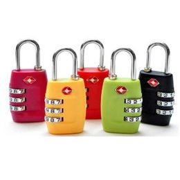 Serrures de porte Serrure à combinaison Réinitialisable Cus Mini Portable Voyage Lage Cadenas 7 Couleurs Valise Anti Vol Haute Sécurité Drop Deliver Dhiep