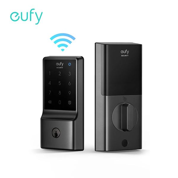 Cerraduras de puertas Eufy Security C210E110 Smart Lock 5 en 1 Entrada sin llave Incorporada WiFi Deadbolt No se requiere puente 231219