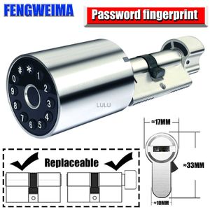 Deursloten Europrofielslot Lichaam compatibel Elektronische cilinder Tuya Ontgrendeling Installatie Keyless Tuya Vingerafdruk Slim wachtwoordslot HKD230902