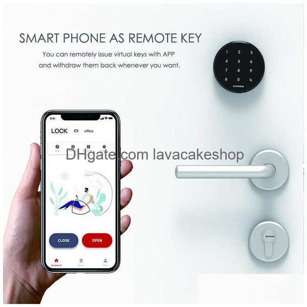 Cerraduras de puerta para Airbnb Gimdow Smart Incluye disco de contraseña El cerrojo eléctrico Bluetooth Lock Y200407 Drop Delivery Home Garden Building Dhcpr