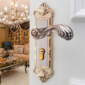 Deur sloten gouden binnendeurslot met sleutelhardware accessoires beveiliging en antitheft moderne slaapkamer houten deurslot 230508