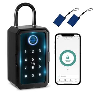 Deursloten sleutel veilige tuya ttlock vingerafdruk bluetooth wifi digitale sleutelbox app externe toegang tot muur montage beveiliging airbnb lockbox 230324