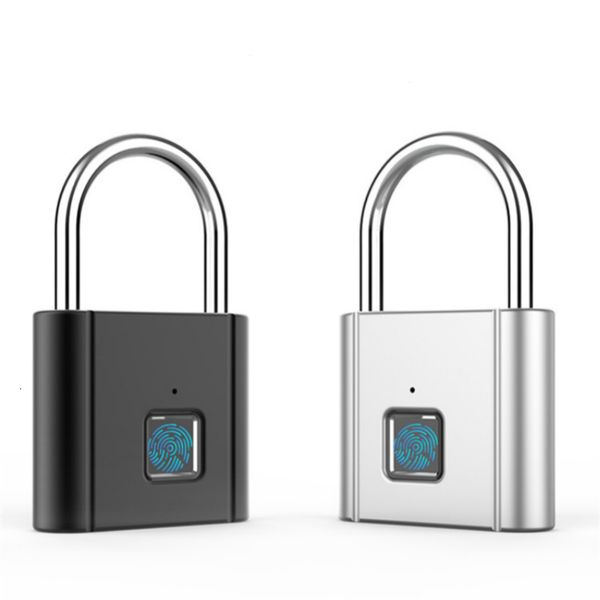 Serrures de porte sans clé USB chargement serrure de porte empreinte digitale cadenas intelligent déverrouiller rapidement la puce d'auto-imagerie en métal en alliage de zinc 10 empreintes digitales 230614