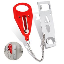 Deursloten L Portable Lock Home Security Travel Locker Latch Reising Extra lockdown voor extra veiligheid en privacy el otwjj